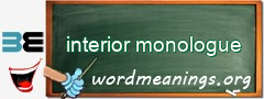 WordMeaning blackboard for interior monologue